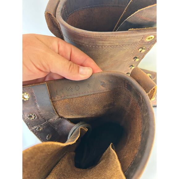 White’s Vintage Smokejumper Logging Brown Leather Boots Patina Lace Up 10.5 Men main image 5